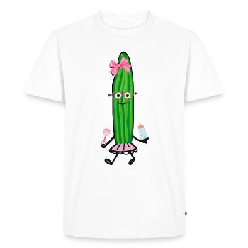Bébé Concombre, Bébé, Concombre, Fille - T-shirt Premium bio Homme - blanc - Devant - Nico (187cm)