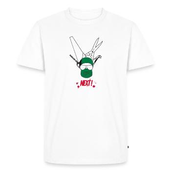 Surgeon - Men's Premium Organic T-Shirt - white - Front - Nico (187cm)