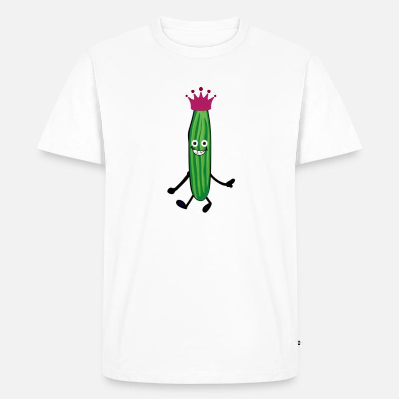 Concombres,Princesse,Concombres,Concombre,Concombre,Concombre,Concombre,Couronne - T-shirt Premium bio Homme - blanc