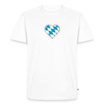 my heart beats for Bavaria - Men's Premium Organic T-Shirt - white - Front - Nico (187cm)