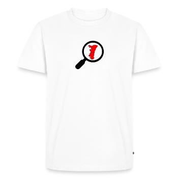 Recherche Alsace Loupe - T-shirt Premium bio Homme - blanc - Devant - Nico (187cm)