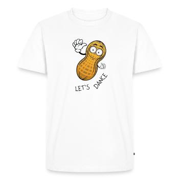 Peanut Let's Dance Dancing Peanut - Men's Premium Organic T-Shirt - white - Front - Nico (187cm)