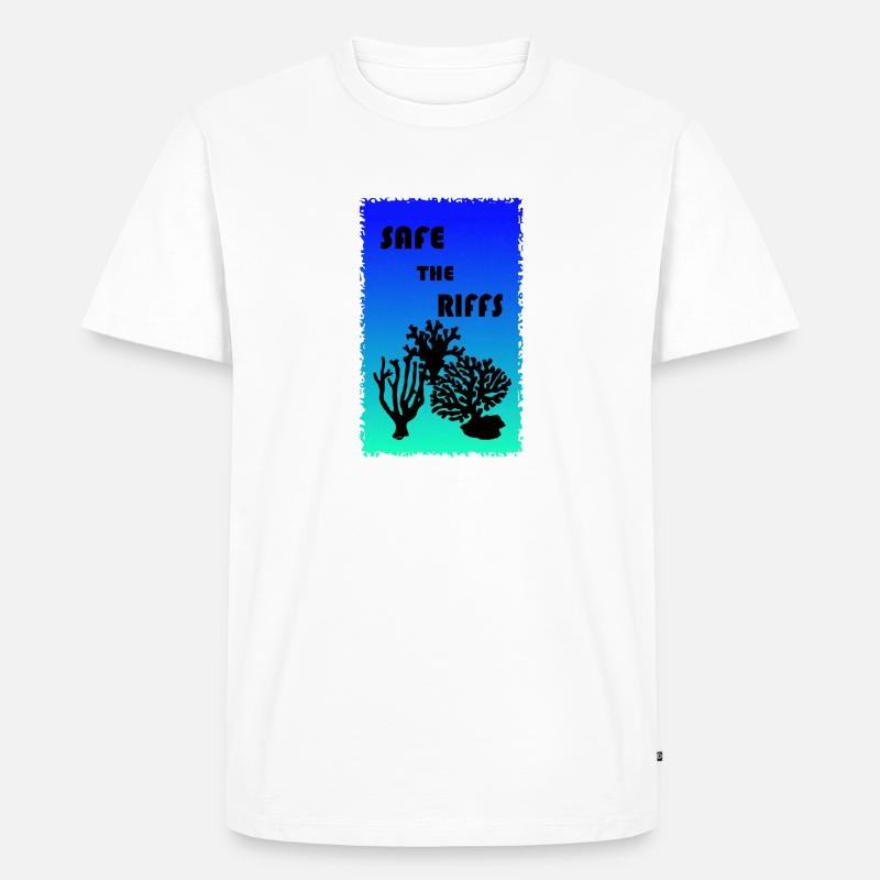 Safe the riffs - Männer Premium Bio T-Shirt - Weiß