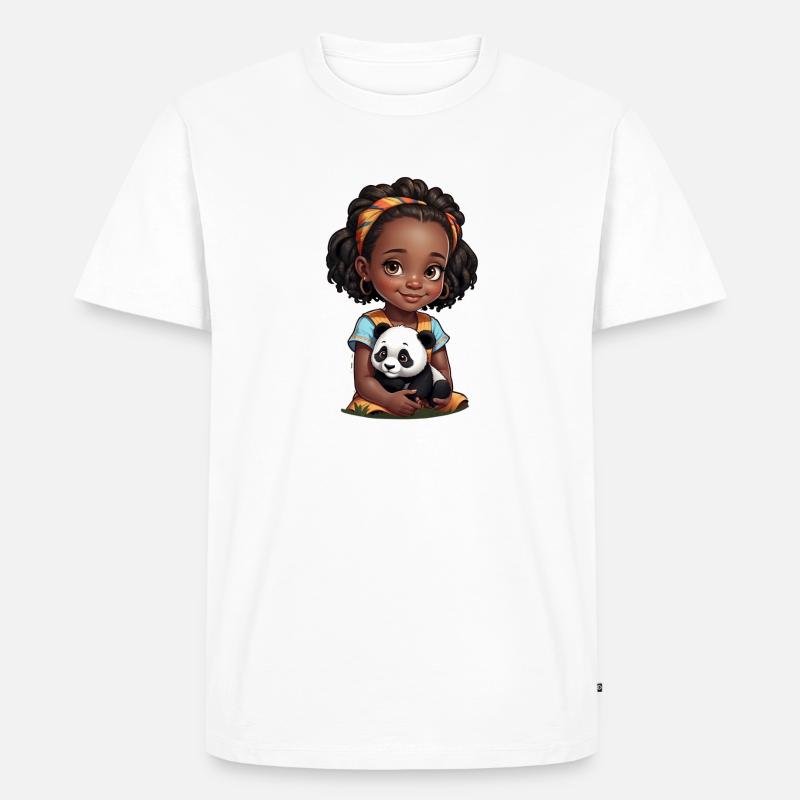 Geschenkidee Panda Kind - Männer Premium Bio T-Shirt - Weiß
