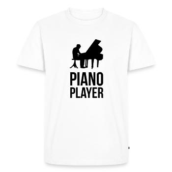 Piano Player - T-shirt Premium bio Homme - blanc - Devant - Nico (187cm)