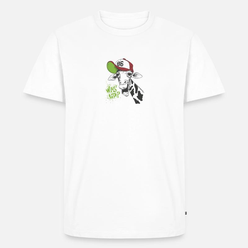 whats up giraffe - Männer Premium Bio T-Shirt - Weiß