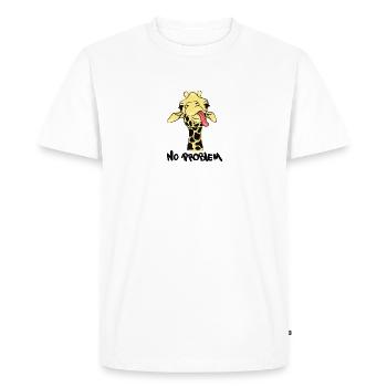 girafe, pas de problème - T-shirt Premium bio Homme - blanc - Devant - Nico (187cm)