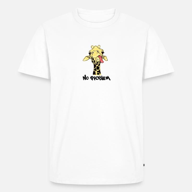 giraffe, no problem - Men's Premium Organic T-Shirt - white