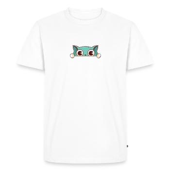 motifs amusants sont choqués, je me cache - T-shirt Premium bio Homme - blanc - Devant - Nico (187cm)