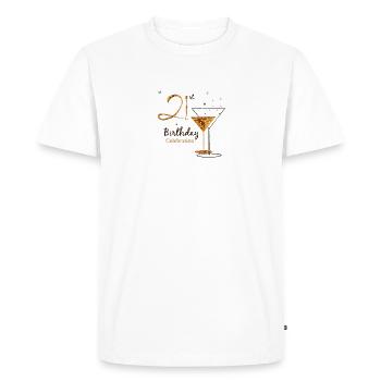 21ème anniversaire est célébré grand - T-shirt Premium bio Homme - blanc - Devant - Nico (187cm)
