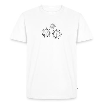 le virus - T-shirt Premium bio Homme - blanc - Devant - Nico (187cm)
