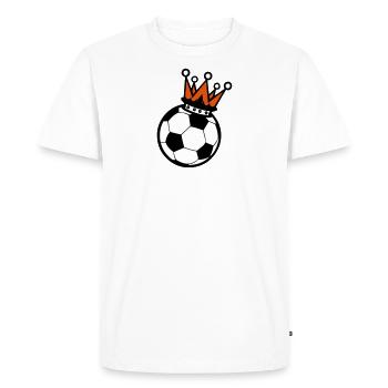 couronne roi football 1 - T-shirt Premium bio Homme - blanc - Devant - Nico (187cm)