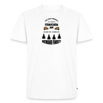 never put on a crop 02 - Men's Premium Organic T-Shirt - white - Front - Nico (187cm)