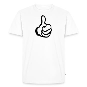 like hand - Men's Premium Organic T-Shirt - white - Front - Nico (187cm)