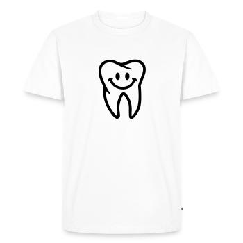 Dent - T-shirt Premium bio Homme - blanc - Devant - Nico (187cm)