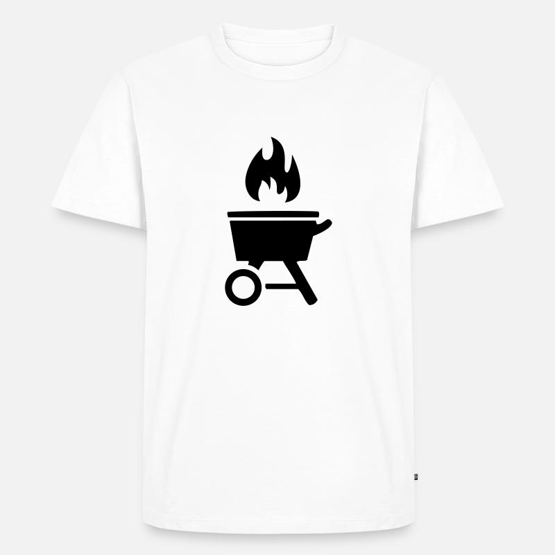 Grill - Männer Premium Bio T-Shirt - Weiß