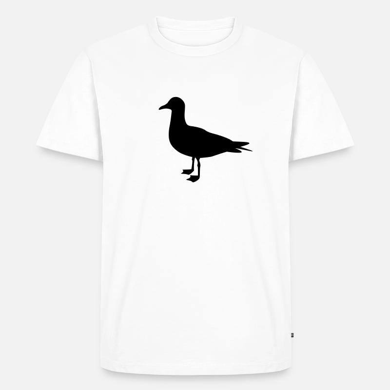 Möwe - Männer Premium Bio T-Shirt - Weiß