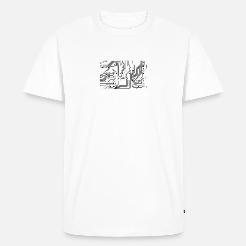Elektro - Männer Premium Bio T-Shirt - Weiß