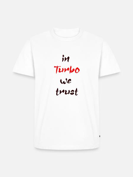 turbo - Männer Premium Bio T-Shirt - Weiß