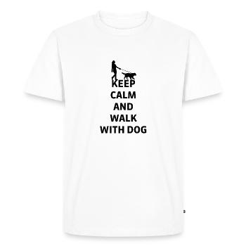 Hund Dog - Men's Premium Organic T-Shirt - white - Front - Nico (187cm)