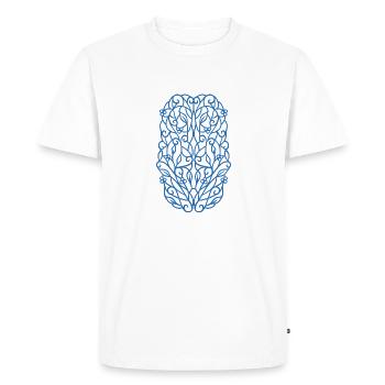 Blue stylish ornamental element - Men's Premium Organic T-Shirt - white - Front - Nico (187cm)