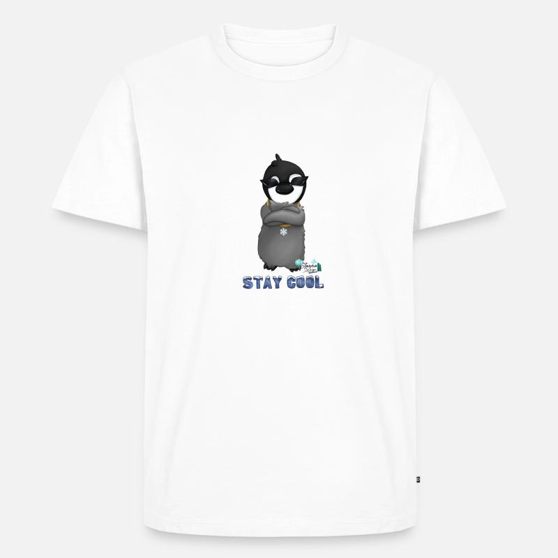 Pinguin Cool - Männer Premium Bio T-Shirt - Weiß