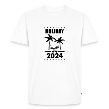 Vacances 2024 - T-shirt Premium bio Homme - blanc - Devant - Nico (187cm)