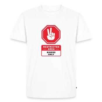 Bikers - Men's Premium Organic T-Shirt - white - Front - Nico (187cm)
