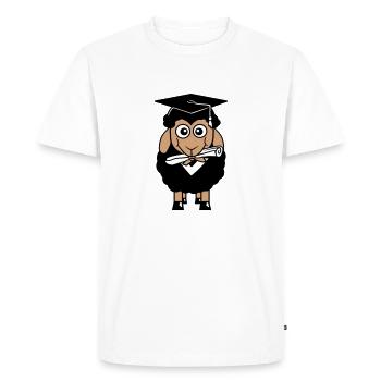Mouton École Certificat Diplôme Universitaire Abi Étudiants - T-shirt Premium bio Homme - blanc - Devant - Nico (187cm)