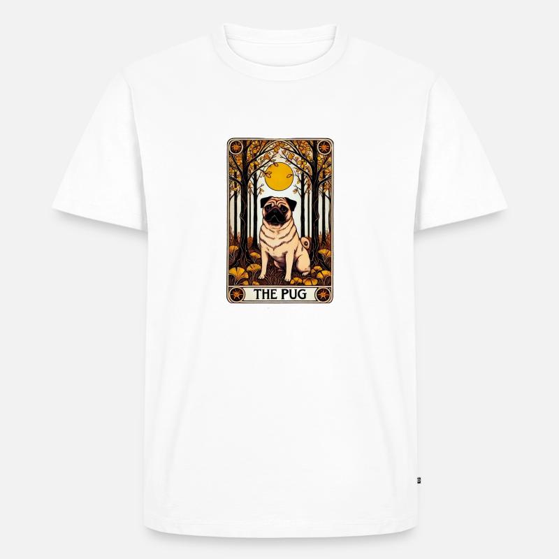 Der Mops - Männer Premium Bio T-Shirt - Weiß