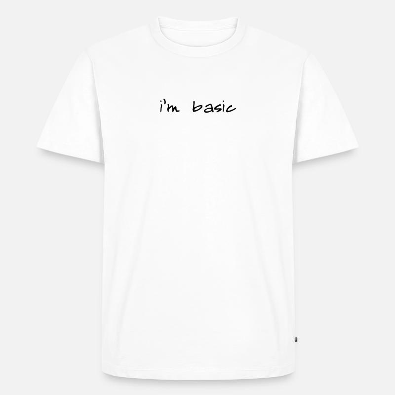 i'm basic - Männer Premium Bio T-Shirt - Weiß
