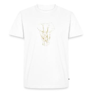 Motifs illustrés avec éléphant - T-shirt Premium bio Homme - blanc - Devant - Nico (187cm)