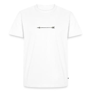 flèche - T-shirt Premium bio Homme - blanc - Devant - Nico (187cm)