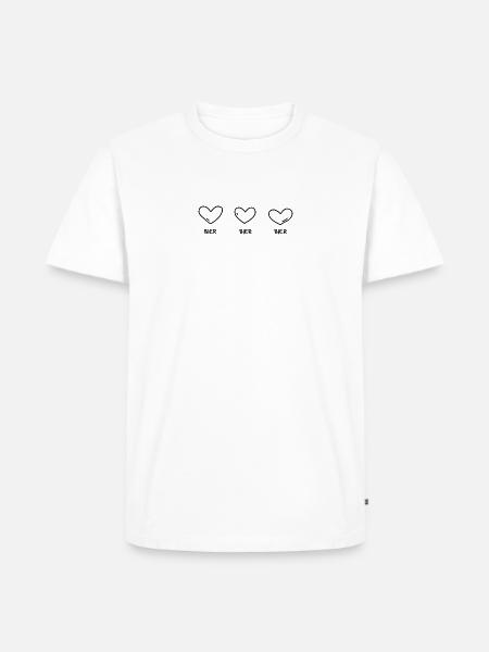 Bier, Bier, Bier Motiv - Männer Premium Bio T-Shirt - Weiß
