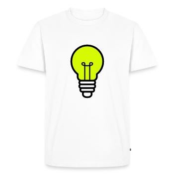 Light bulb lamp idea icon vector - Men's Premium Organic T-Shirt - white - Front - Nico (187cm)