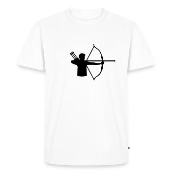 Tir à l'arc - T-shirt Premium bio Homme - blanc - Devant - Nico (187cm)