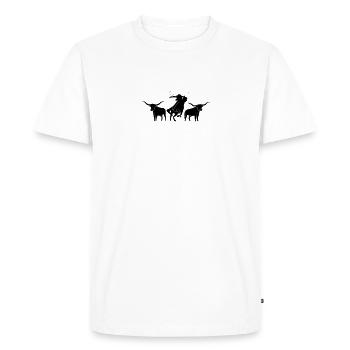 Cowboy Lasso Bovins - T-shirt Premium bio Homme - blanc - Devant - Nico (187cm)