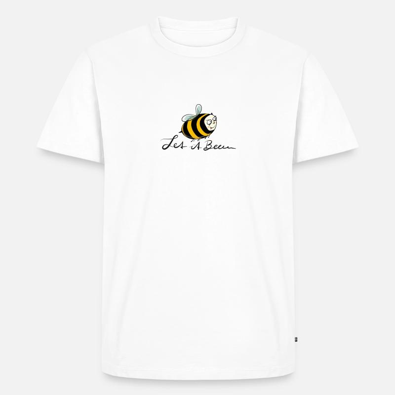 Let it Beeee - Männer Premium Bio T-Shirt - Weiß