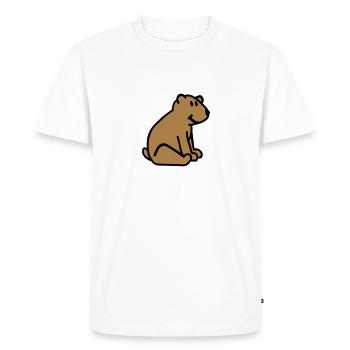 Teddy - Men's Premium Organic T-Shirt - white - Front - Nico (187cm)