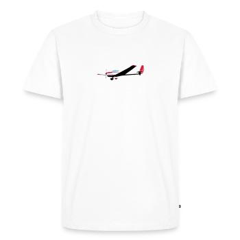 falke Motorsegler Mose TMG avion pilote pilote - T-shirt Premium bio Homme - blanc - Devant - Nico (187cm)