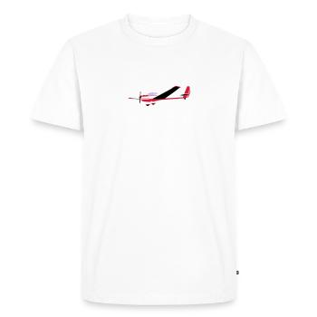 falke Motorsegler Mose TMG avion pilote pilote - T-shirt Premium bio Homme - blanc - Devant - Nico (187cm)