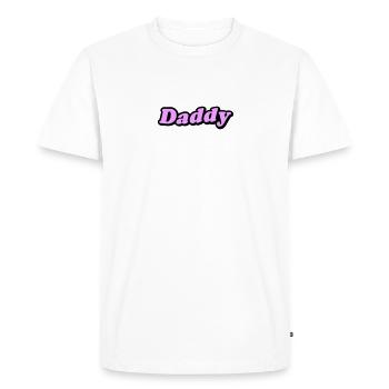 Daddy - Men's Premium Organic T-Shirt - white - Front - Nico (187cm)