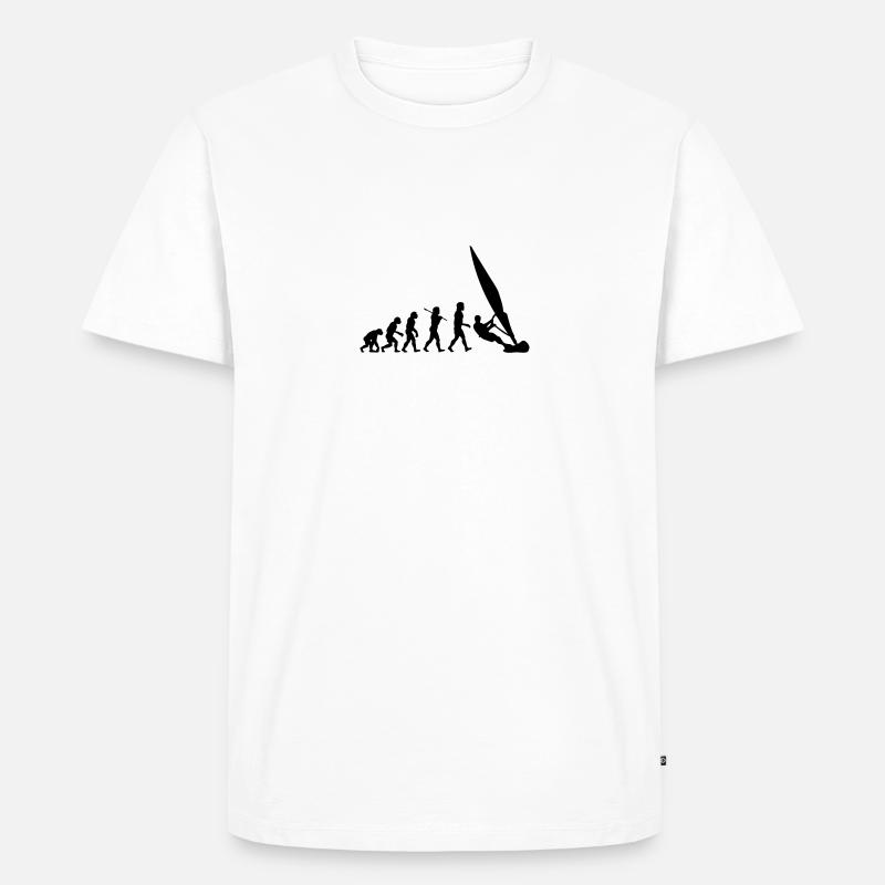 ws01 windsurf evolution - Männer Premium Bio T-Shirt - Weiß