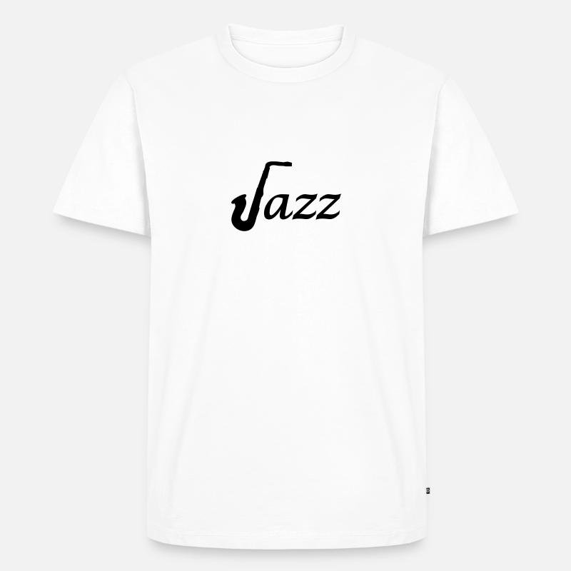 Jazz - Männer Premium Bio T-Shirt - Weiß