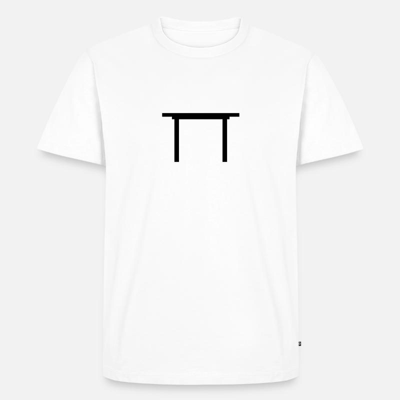Table - Männer Premium Bio T-Shirt - Weiß
