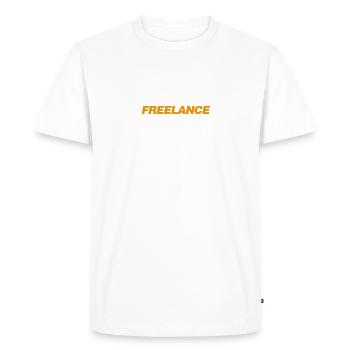 Professional Freelance T-shirt - Men's Premium Organic T-Shirt - white - Front - Nico (187cm)