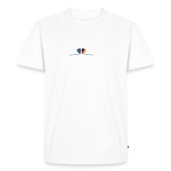 Coeur de l'Europe avec le coeur de l'Allemagne - T-shirt Premium bio Homme - blanc - Devant - Nico (187cm)