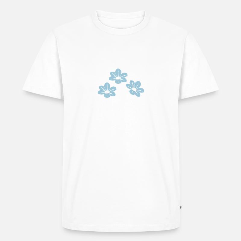 Blumen - Männer Premium Bio T-Shirt - Weiß