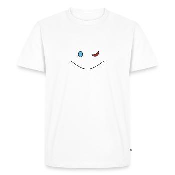 Devilish Smile - Men's Premium Organic T-Shirt - white - Front - Nico (187cm)