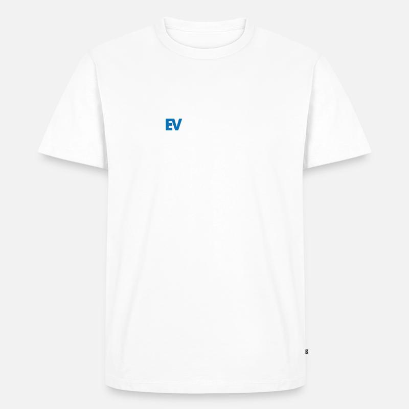 Elektrisch - E Auto - Evolution - Spruch - Männer Premium Bio T-Shirt - Weiß